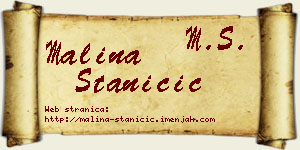 Malina Staničić vizit kartica